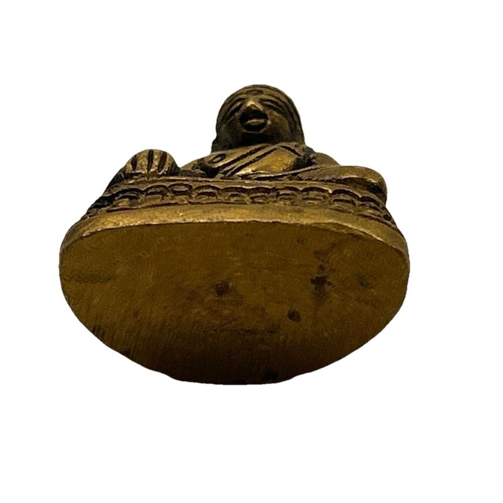 Vintage Miniature Traveling Brass Meditation Posture EUC - Picture 5 of 6